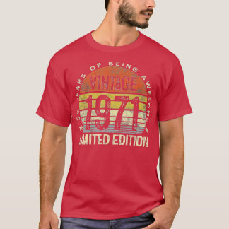 T-shirt Cadeaux de 50 ans Vintage 1971 Edition limitée 50t