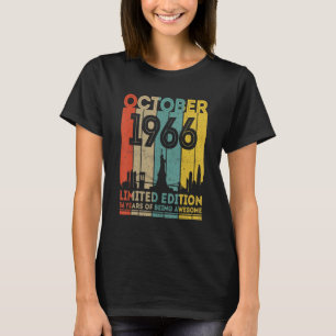 T-shirt Cadeaux de 56 ans Vintage octobre 1966 56e naissan