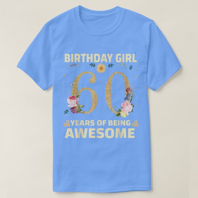 T-shirt Cadeaux De 60 Ans Pour Femmes 60E Anniversaire Flo (Design devant)