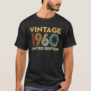 T-shirt Cadeaux de 62 ans Vintage 1960 Édition limitée