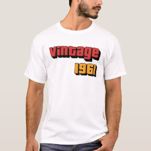 T-shirt Cadeaux de 63 ans Hommes Femmes Vintage 1961 63e n