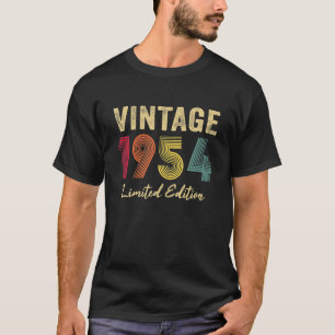 T-shirt Cadeaux de 68 ans Vintage 1954 Édition limitée