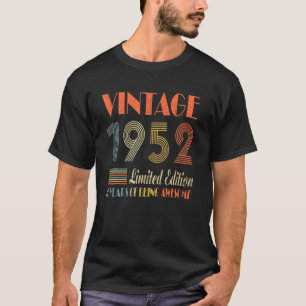 T-shirt Cadeaux de 70 ans Vintage 1952 Édition limitée 70T