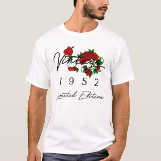 T-shirt Cadeaux De 70 Ans Vintage 1952 Hommes Femmes 70E B