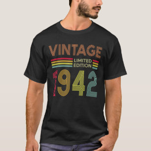 T-shirt Cadeaux de 80 ans Vintage 1942 Edition Limitée 80T