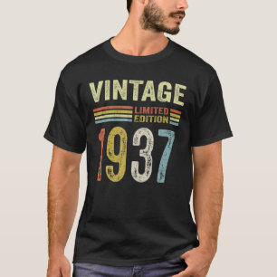 T-shirt Cadeaux de 85 ans Vintage 1937 Édition limitée 85T
