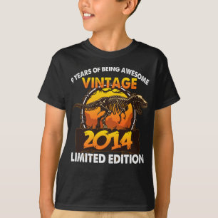 T-shirt Cadeaux de 9 ans Vintage 2014 Limited Edition 9e