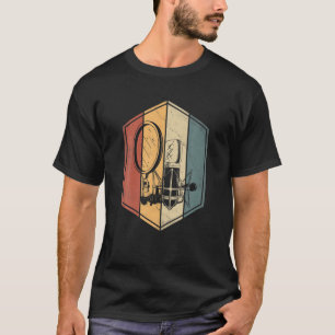 T-shirt Cadeaux de chanteurs Studio Vintage Microphone Mus