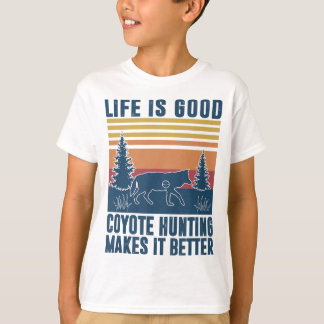 T-shirt Cadeaux De Chasse De Coyote Hommes Femmes Chasseur
