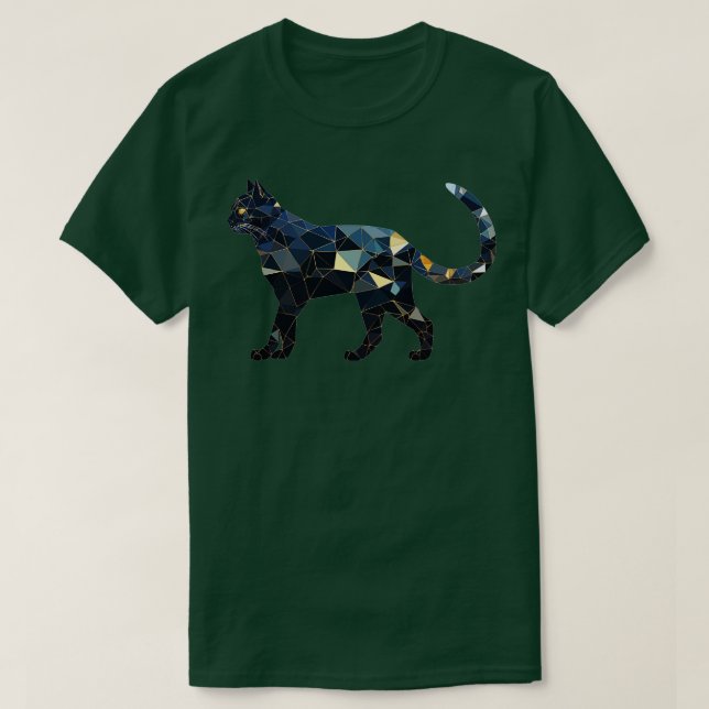 T-shirt Cadeaux de chat de motif de triangles polygonaux g (Design devant)