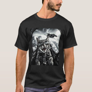 T-shirt Cadeaux de chat drôles d'avion à réaction selfie p