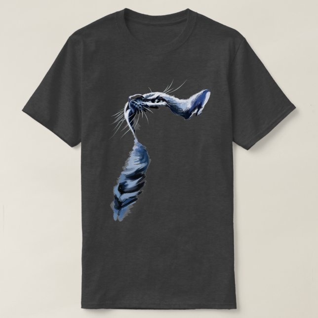 T-shirt Cadeaux de chats gris ombragés de chats (Design devant)
