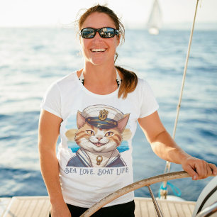 T-shirt Cadeaux de chats nautiques pour les propriétaires