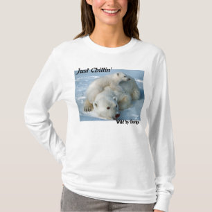 T-shirt Cadeaux de Chillin d'ours blanc juste