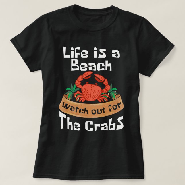 T-shirt Cadeaux de crabe crevettes crabe crustacés Cancer  (Design devant)