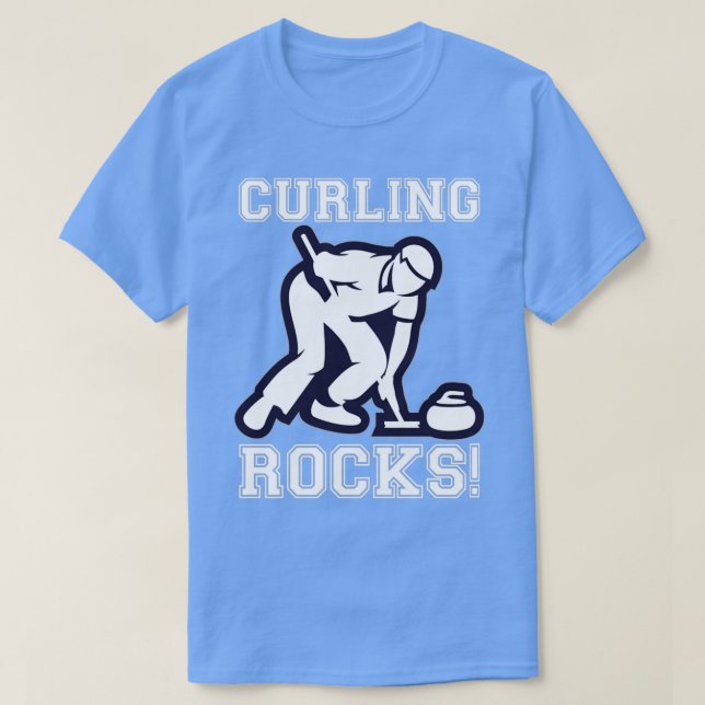 T-shirt Cadeaux de curling pour curling Rocks de curling G (Design devant)