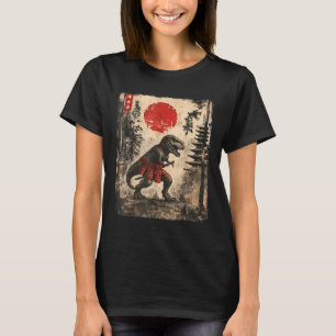 T-shirt Cadeaux de dinosaures japonais Samouraï T-Rex Drôl