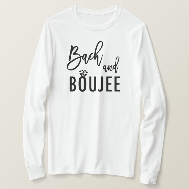 T-shirt Cadeaux de fête de Bachelorette Bach et Boozy (Design devant)