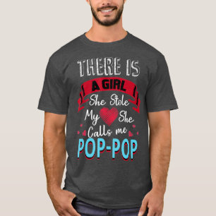 T-shirt Cadeaux de fête des pères pour pop-pop de fille No