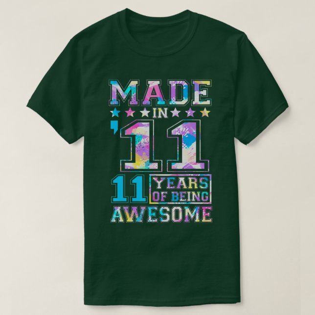 T-shirt Cadeaux De Fille De 11 Ans Pour 11E Anniversaire C (Design devant)