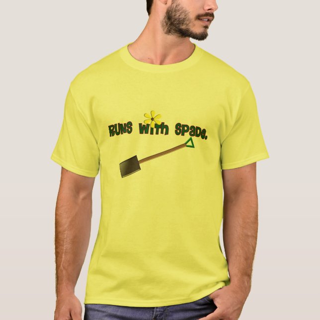 T-shirt Cadeaux de jardinier "courses avec la (Devant)