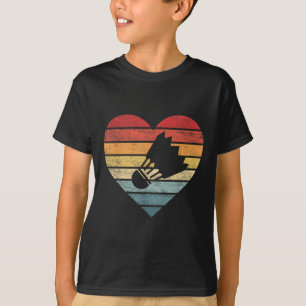 T-shirt Cadeaux de joueur de badminton Retro Sunset Shuttl