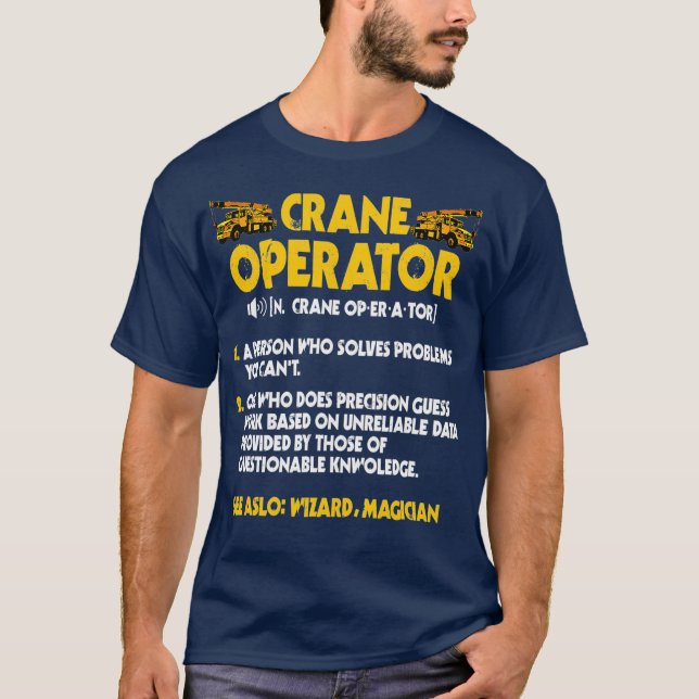 T-shirt Cadeaux de l'exploitant de grue Drôle Hochet de dé (Devant)