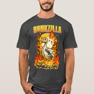 T-shirt Cadeaux de l'oie Honkzilla Hommes Femmes Enfants R