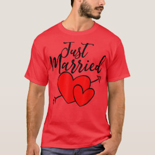 T-shirt Cadeaux de lune de miel juste marié pour mari et W