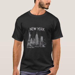 T-shirt Cadeaux de New York pour hommes femmes NY Ville Vi