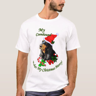 T-shirt Cadeaux de Noël Noir et Tan