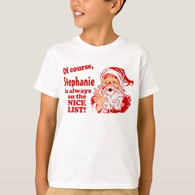 T-shirt Cadeaux de Noël personnalisés (Devant)