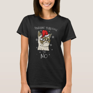 T-shirt Cadeaux de Noël pour amateur de chats Se précipita