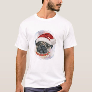 T-shirt Cadeaux de Noël pour Pug Amoureux de Chien