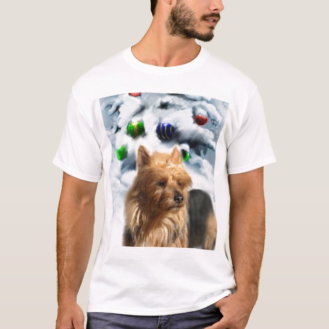 T-shirt Cadeaux de Noël Terrier australien (Devant)