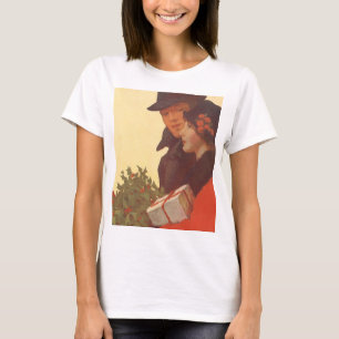 T-shirt Cadeaux de Noël vintage, d'amour et de romance