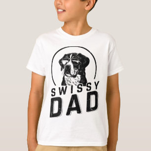 T-shirt Cadeaux de papa suisse propriétaire de chien pour