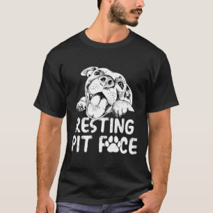 T-shirt Cadeaux de patte pour amateurs de pitbull au visag