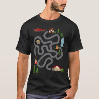 T-shirt Cadeaux de piste pour voitures de course pour papa