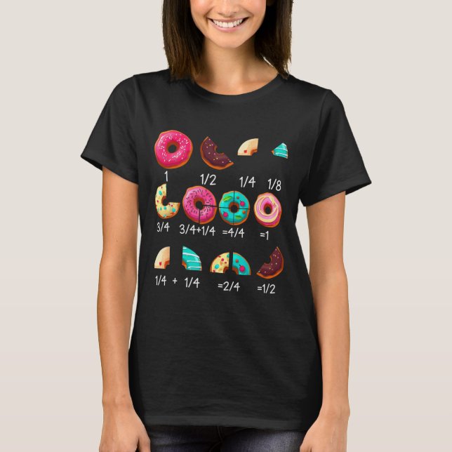 T-shirt Cadeaux de professeur de mathématiques Donut Fract (Devant)
