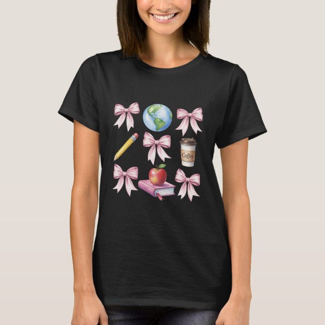 T-shirt Cadeaux de reconnaissance de café pour enseignant  (Devant)