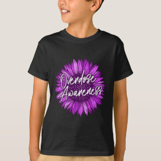 T-shirt Cadeaux de sensibilisation au surdosage violet Sur