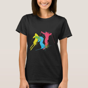 T-shirt Cadeaux De Ski vintage Pour Hommes, Femmes, Enfant