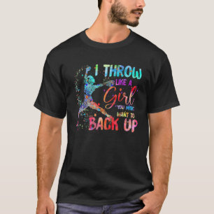 T-shirt Cadeaux De Softball Que Je Jette Comme Une Fille Q