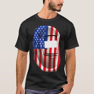 T-shirt Cadeaux de soudure patriotique soudage drapeau amé