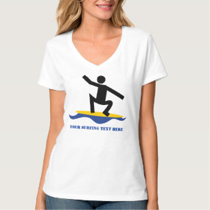 T-shirt Cadeaux de surf, surfer sur sa planche de surf