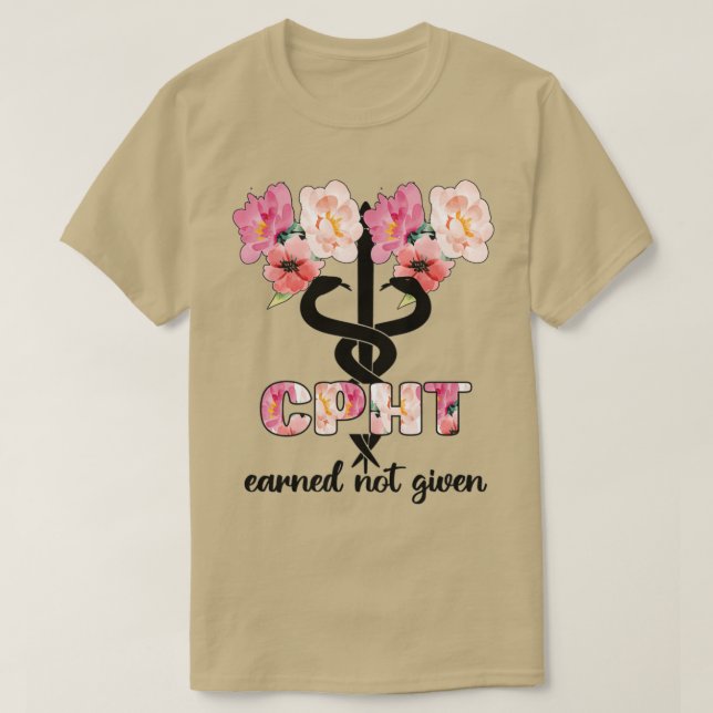 T-shirt Cadeaux de technicien en pharmacie certifié CPhT 1 (Design devant)