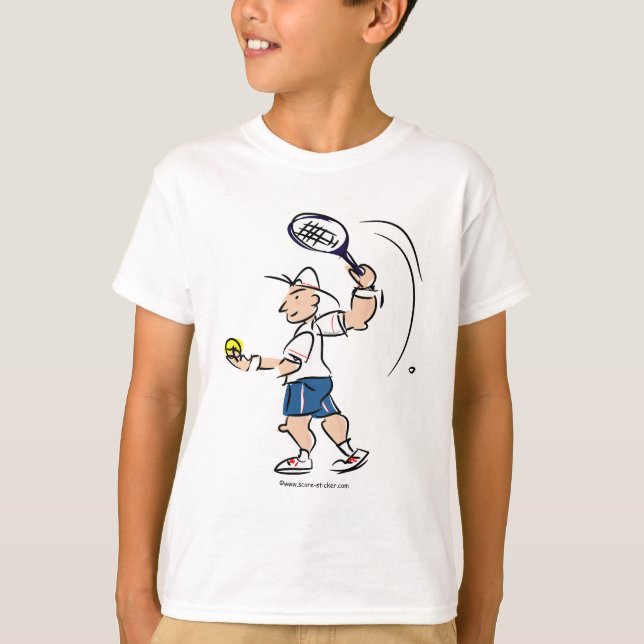T-shirt Cadeaux de tennis pour garçons. Customise-le toi-m (Devant)