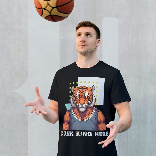 T-shirt Cadeaux de tigres cool pour les amateurs de basket (Cool Tiger Gifts for Basketball Lovers Coach Fans)