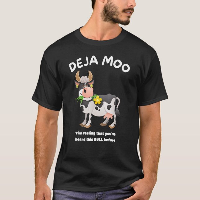 T-shirt Cadeaux de vache de fermier Deja Moo (Devant)